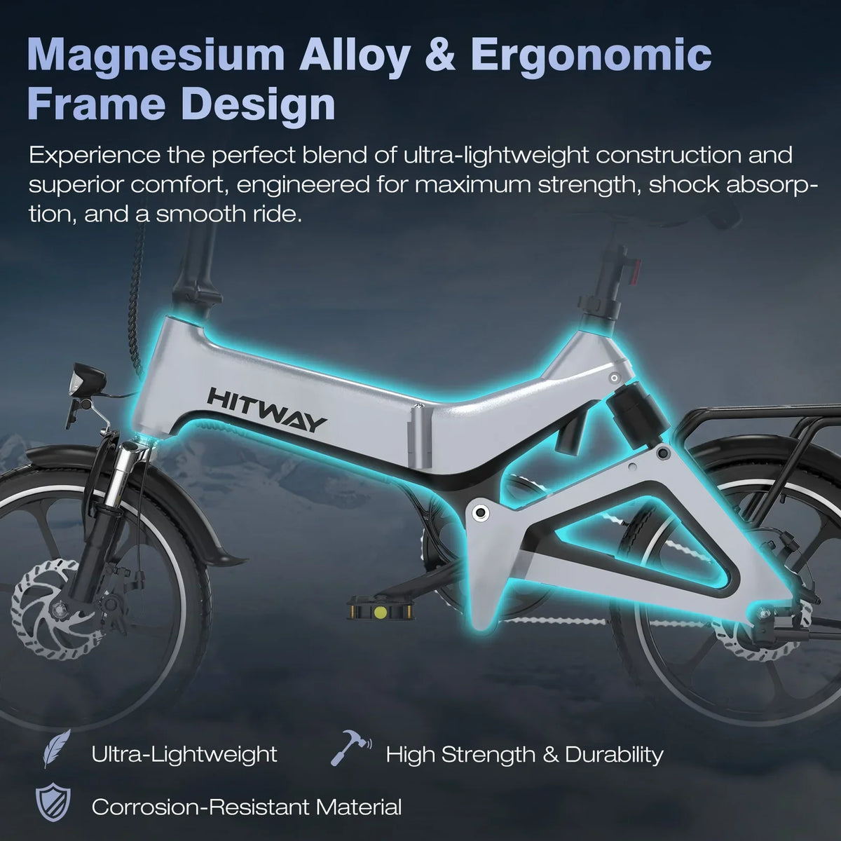 Hitway BK2 Folding Electric Bike — HITWAY UK electric bike (view 11)