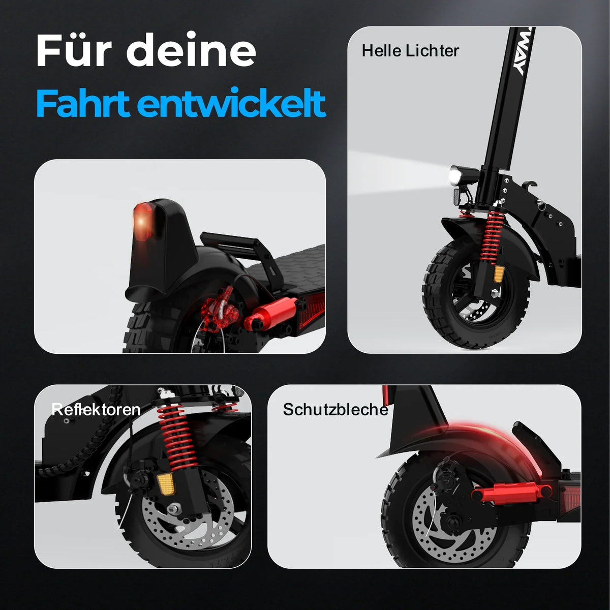 HITWAY H9 Pro Electric Scooter — 48V 27Ah — HITWAY UK electric scooter (view 8)