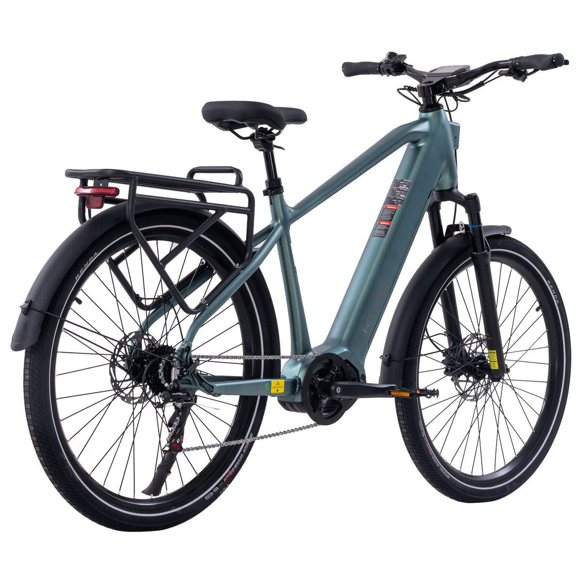 HITWAY BK-S2 Trekking Electric Bike in Grey — reflective sidewall tyre detail