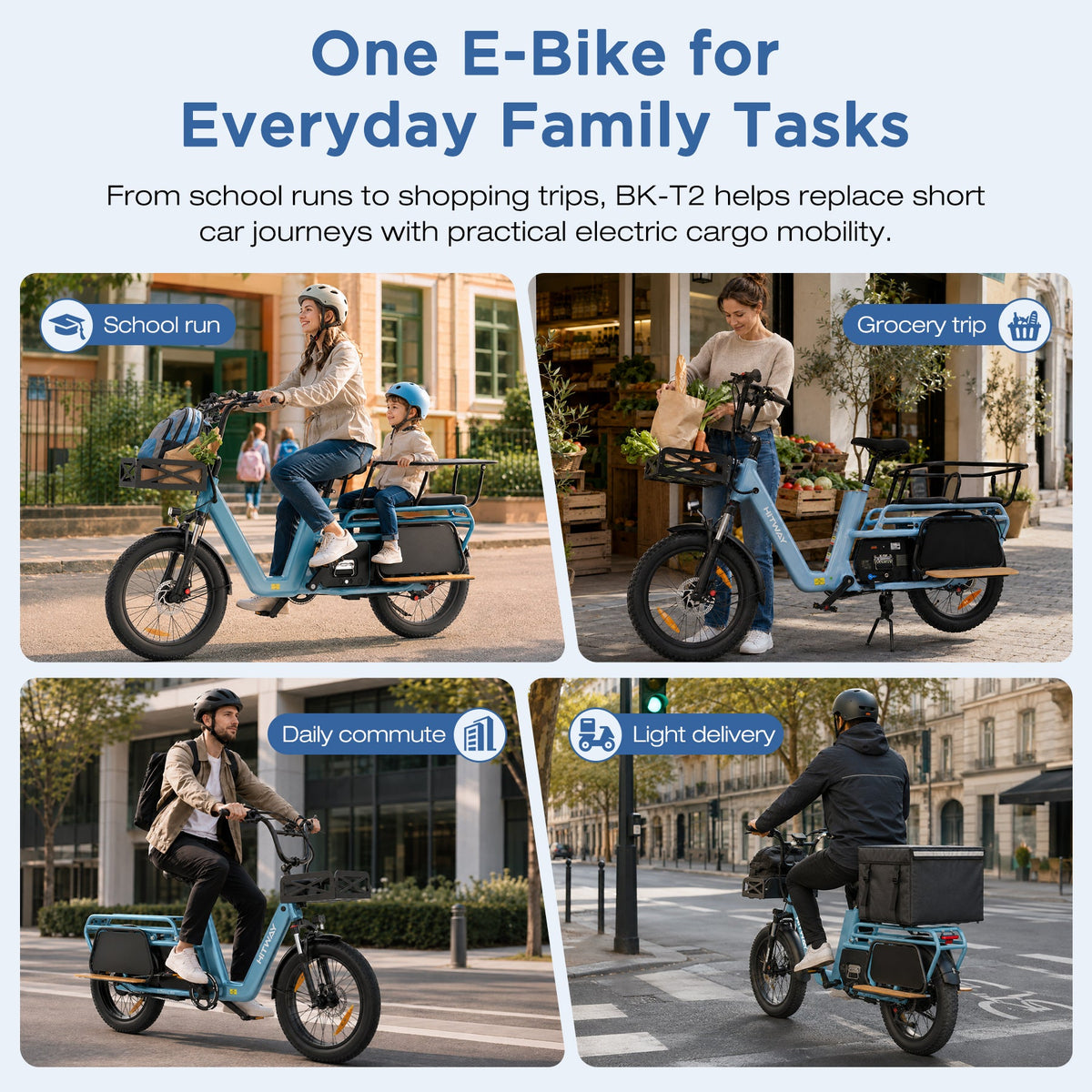 BK-T2 Longtail Electric Cargo Bike