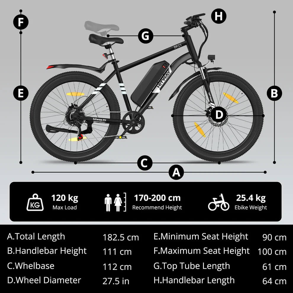 Hitway BK15 Pro 27.5 inch Electric Bike