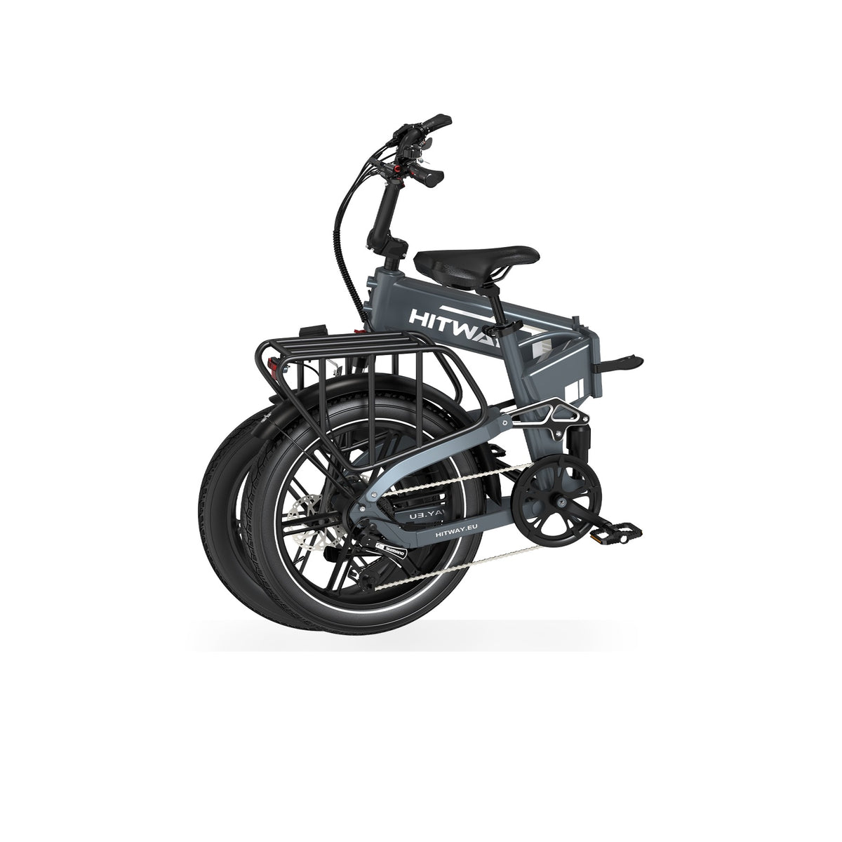HITWAY BK10S Pro folding electric bike — folded side view