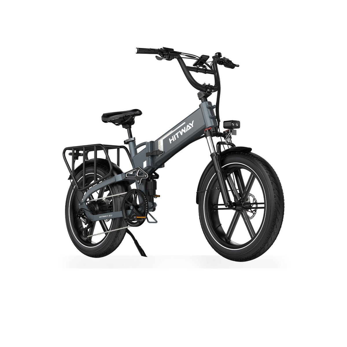 HITWAY BK10S Pro folding electric bike — front three-quarter view