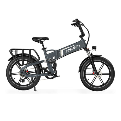 HITWAY BK10S Pro folding electric bike, 250W EN 15194 compliant, side view on white background