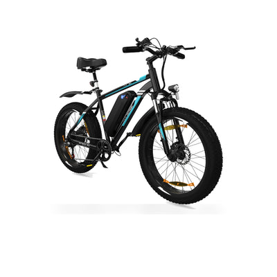 HITWAY BK15 Fat Tyre Electric Bike, 250W 48V 15.6Ah, front three-quarter view on white background