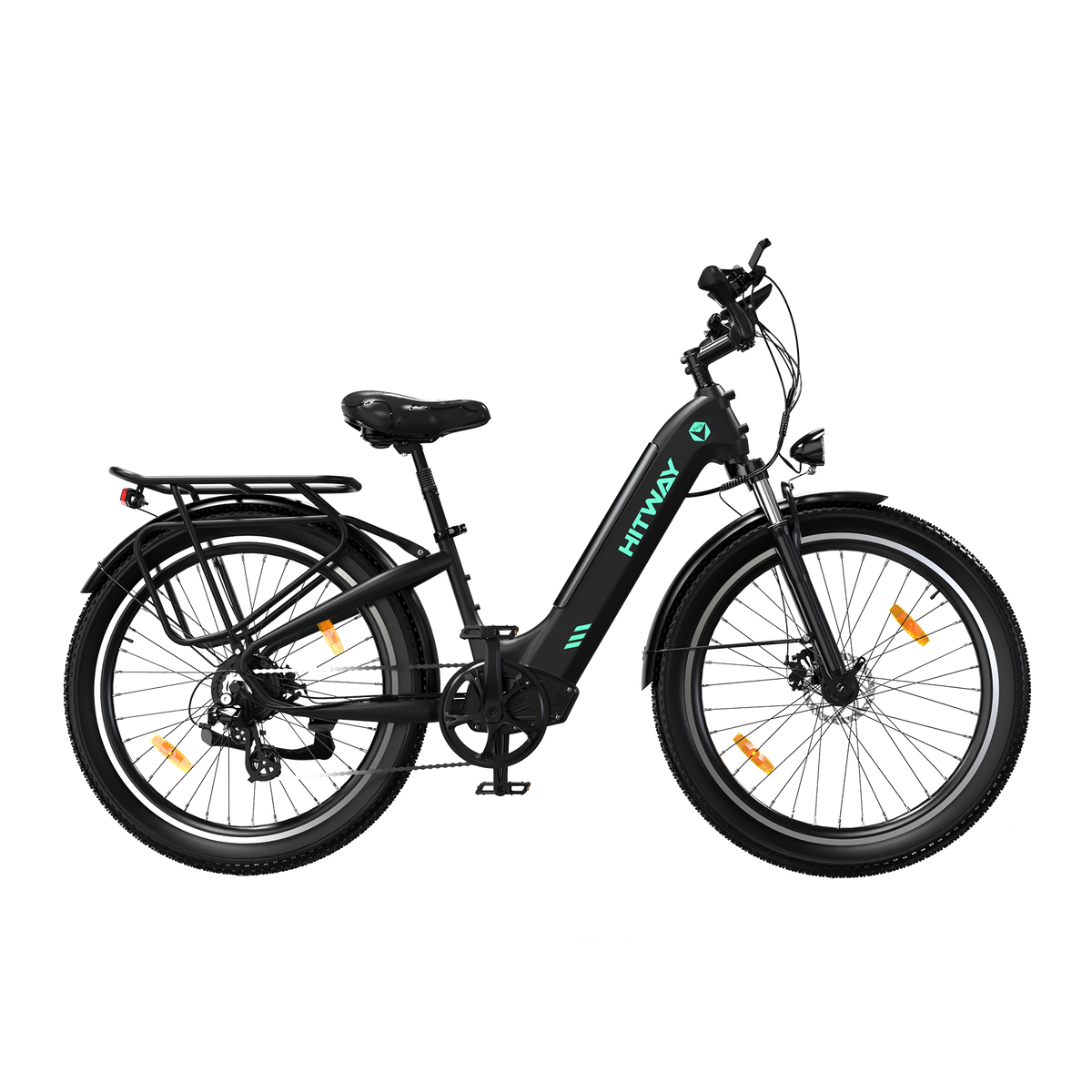 HITWAY BK16 City Electric Bike in Slate Blue — side view