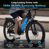 HITWAY BK16 City Electric Bike in Black — front light and suspension fork
