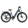 HITWAY BK16 City Electric Bike in Slate Blue — rear three-quarter view