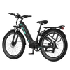 HITWAY BK16 City Electric Bike in Black — rear three-quarter view